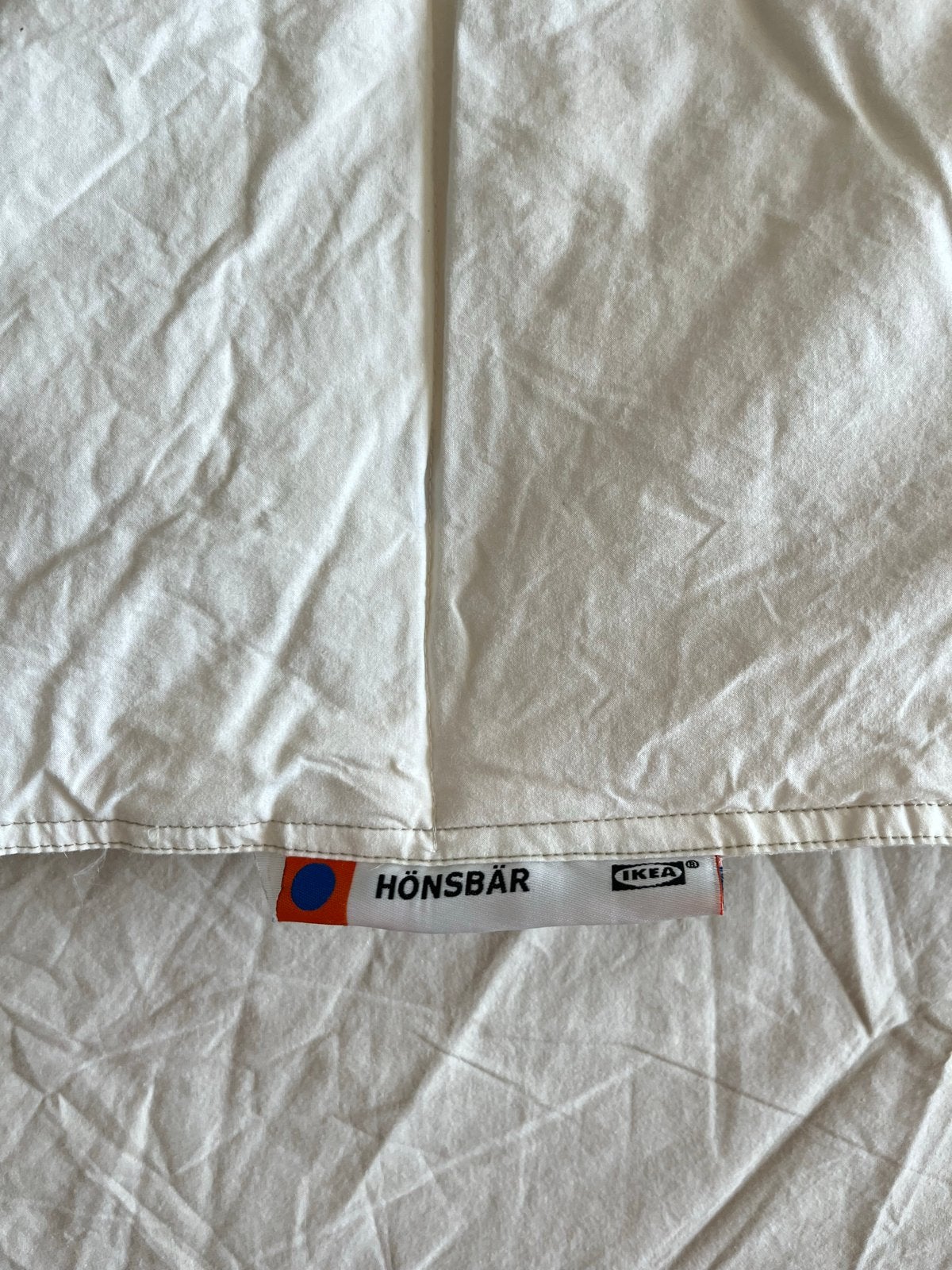 IKEA HÖNSBÄR - Dekbed/Duvet Blue Dot - 140x200cm, Ophalen, Gebruikt, Eenpersoons, Wit