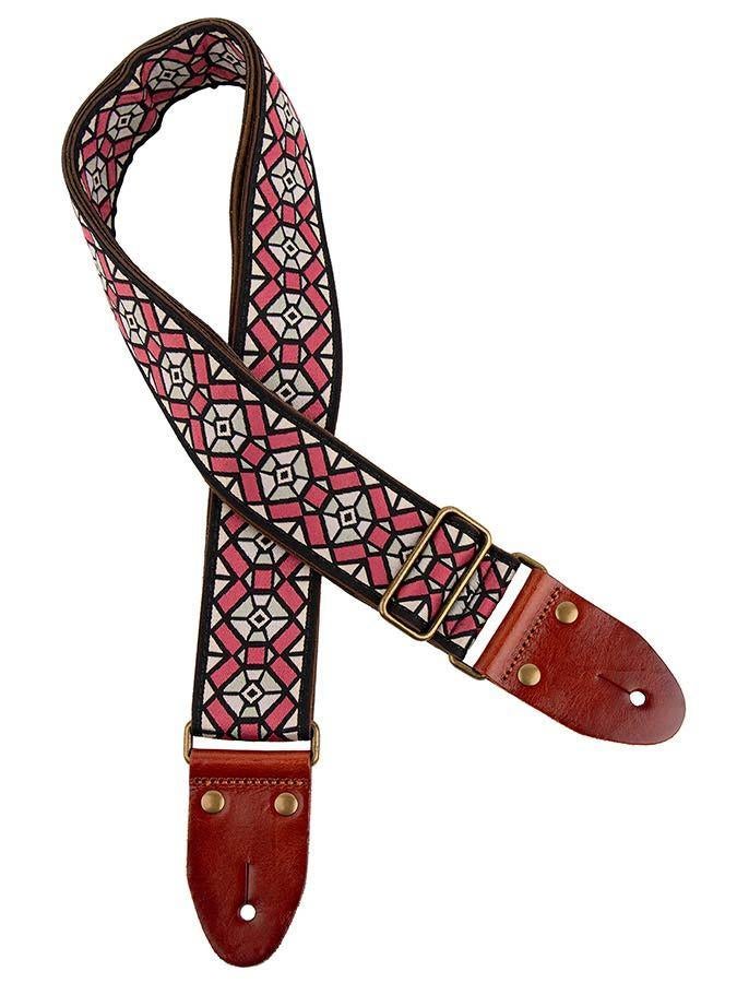 Gaucho GST-1282-3 Classic Serie gitaarriem roze/grijs, Muziek en Instrumenten, Instrumenten | Toebehoren, ., Nieuw, Ophalen of Verzenden