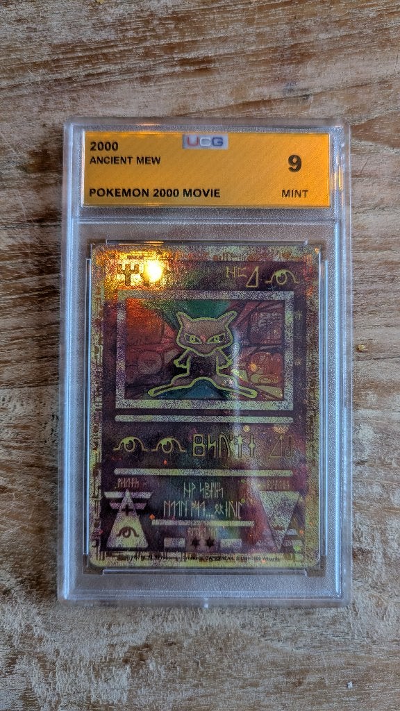 Pokemon kaart ancient mew, pokemon 200 movie, Grade Mint 9, Ophalen, Zo goed als nieuw