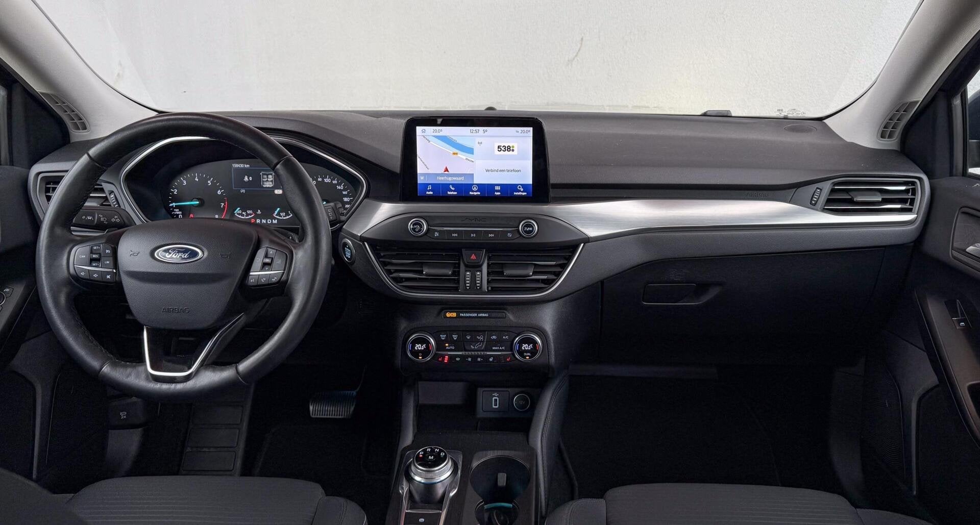 Ford Focus Wagon 1.0 EcoBoost Titanium Business, Auto's, Gebruikt, 715 kg, Blauw, 3 cilinders
