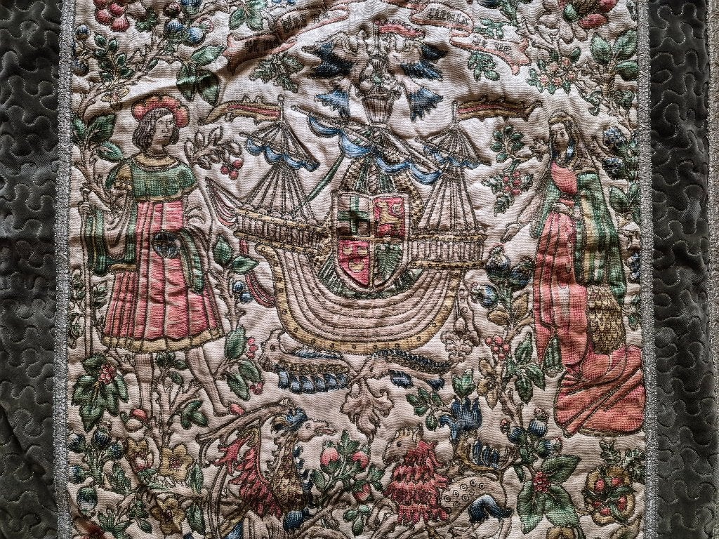 vintage wandtapijt middeleeuwse stijl, Ophalen of Verzenden