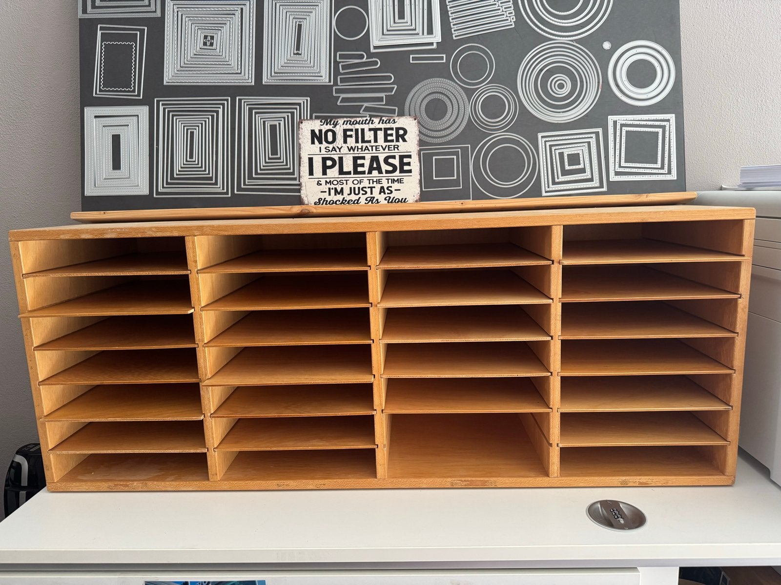 Houten sorteerkast met 27 vakken, Ophalen, Gebruikt