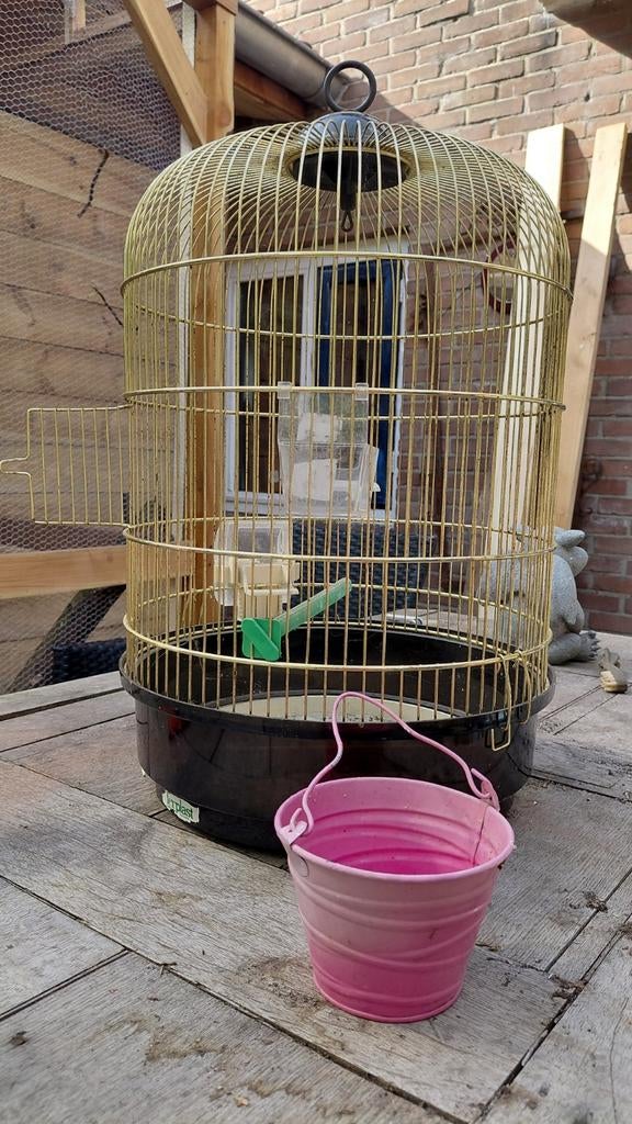 Vogel kooi te koop, Ophalen of Verzenden, Gebruikt, Metaal, Vogelkooi