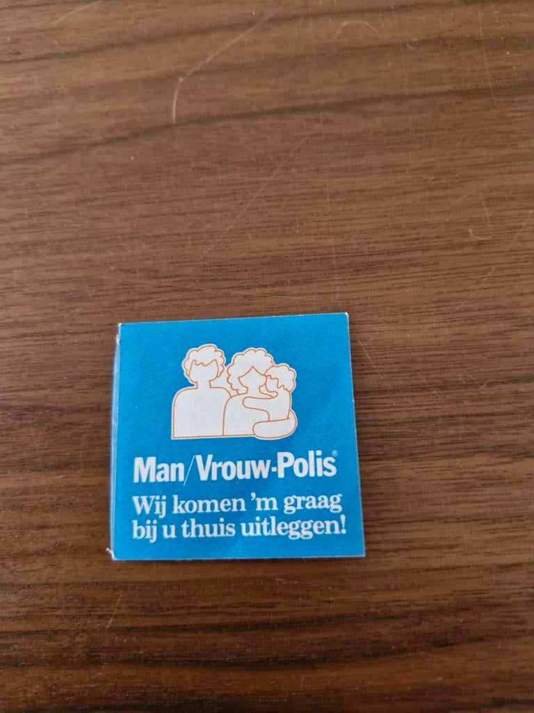 6792 Sticker Man Vrouw Polis, Verzamelen, Ophalen of Verzenden, Zo goed als nieuw