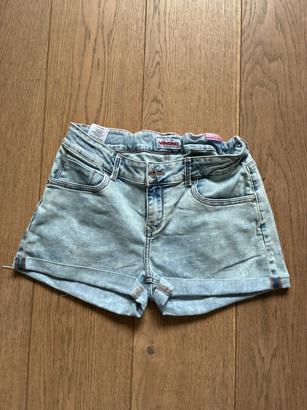 Korte spijkerbroek Vingino maat 170, Ophalen of Verzenden, Zo goed als nieuw, Meisje, Broek