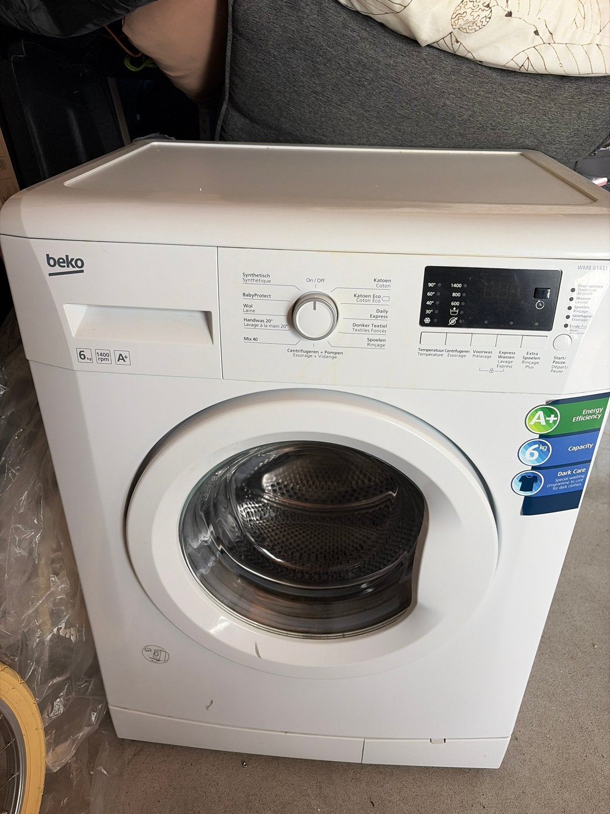 Gebruikte Beko WMB 61431M Wasmachine - 6 kg, A+, Ophalen, 6 tot 8 kg, 85 tot 90 cm, Minder dan 1200 toeren