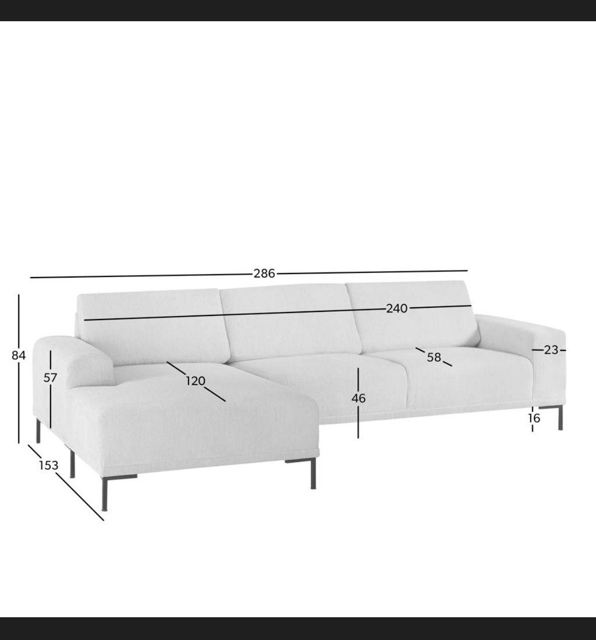 Moderne Hoekbank met Longchair - Grijs Stof, Ophalen, 250 tot 300 cm, Gebruikt, Hoekbank