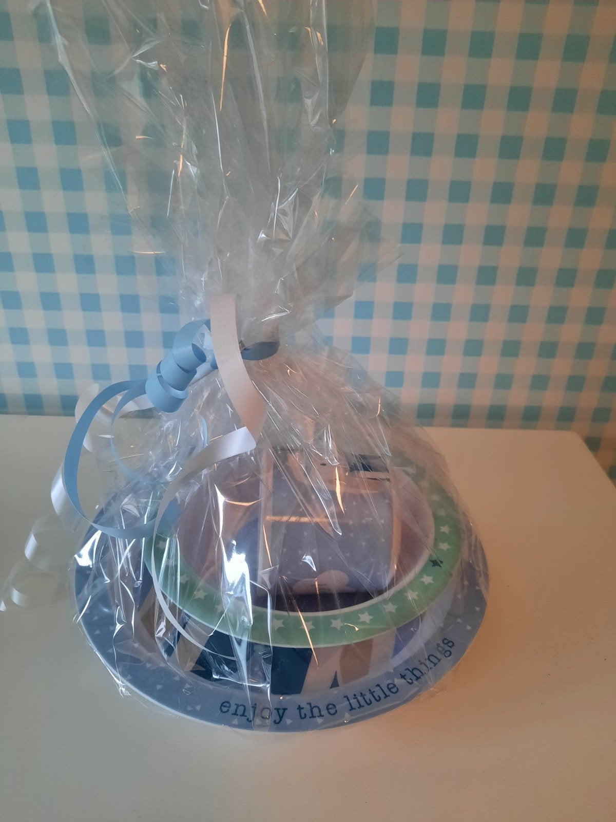 Nieuw! Kinderservies 3-delig lichtblauw/mintgroen, Ophalen of Verzenden, Nieuw, Overige typen