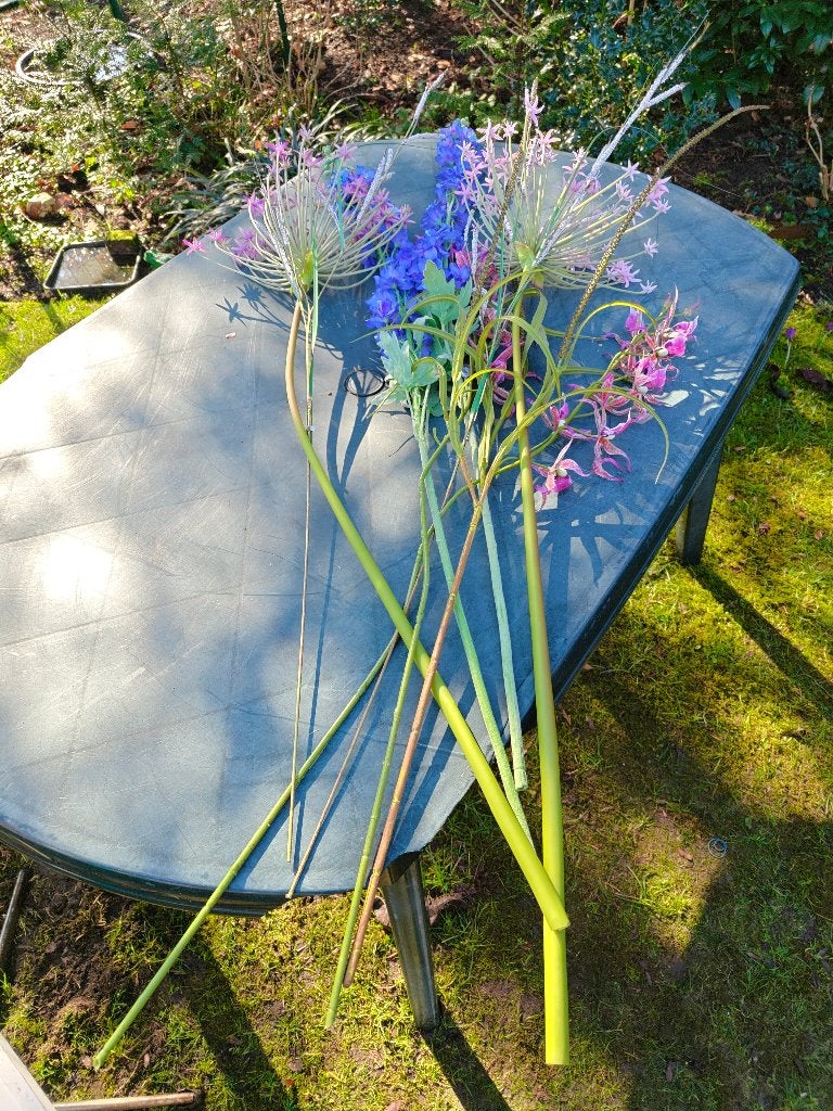 9 lange takken kunstbloemen, Ophalen, Binnen, Gebruikt, Onbekend
