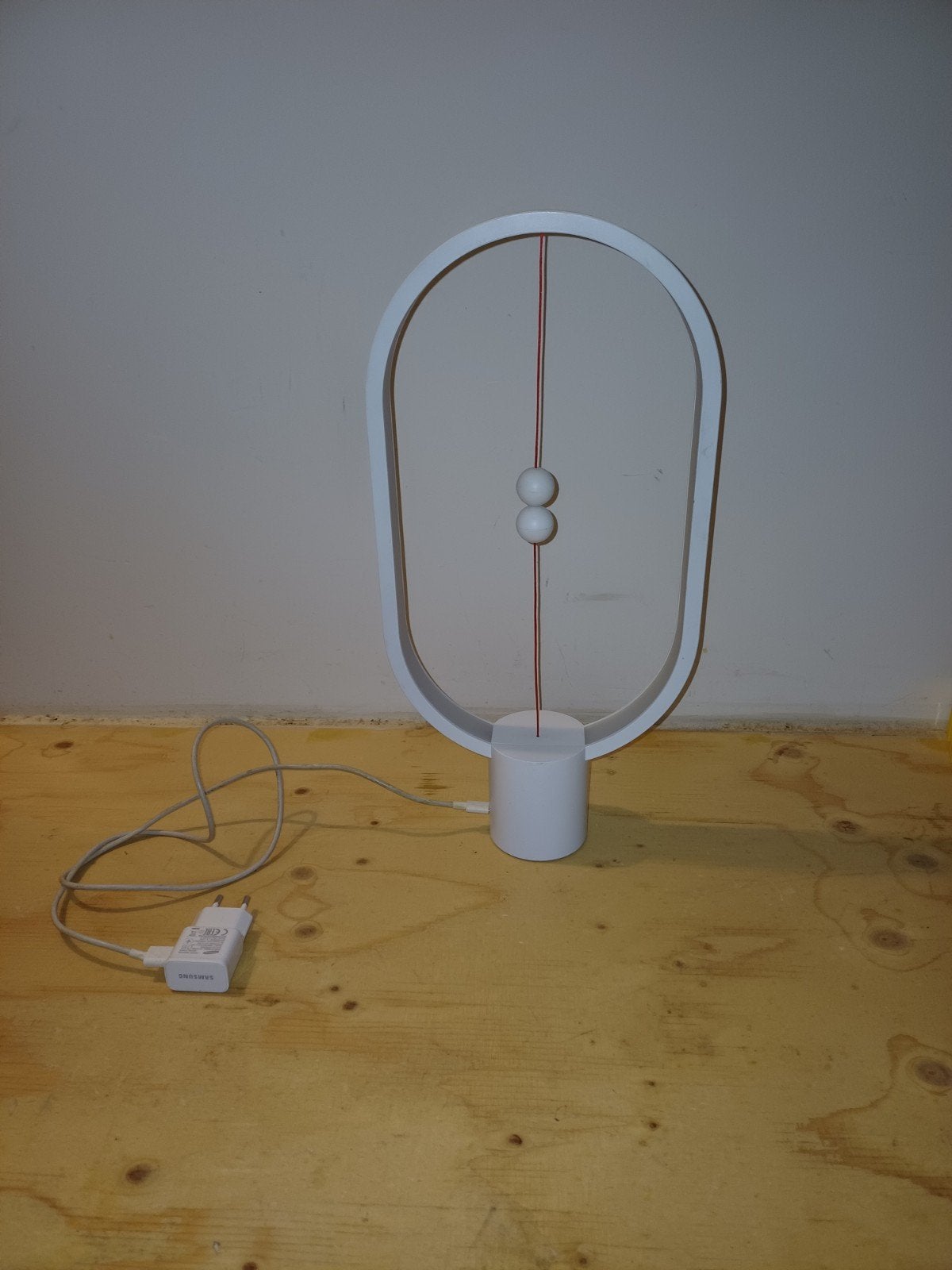 heng balance lamp wit met rood koord, Rood, Ophalen of Verzenden, Gebruikt