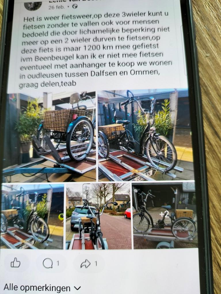 Rodex 3-wiel fiets - Slechts 1200 km gereden, Fietsen en Brommers, Fietsen | Driewielfietsen, Zo goed als nieuw, Ophalen of Verzenden