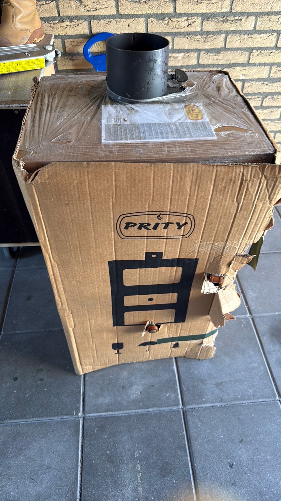 Prity 9kw kachel / buitenkachel, Ophalen, Inbouw, Hout, Nieuw