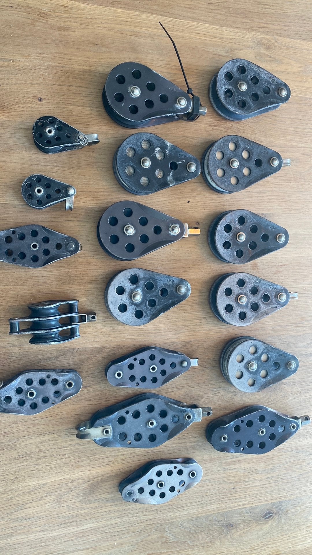 Aluminium blokken, Ophalen of Verzenden, Gebruikt, Tuigage en Masten, Zeilboot
