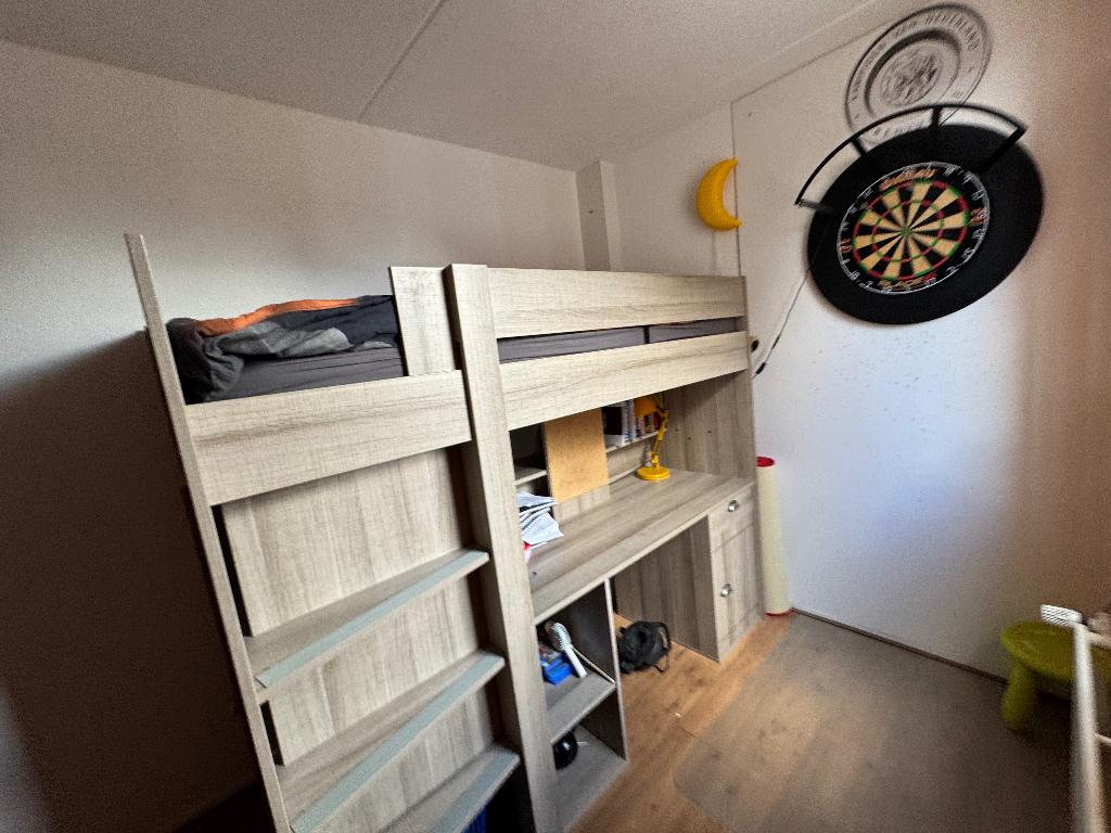 Hoogslaper Gami Largo met bureau en kast, Ophalen, Gebruikt, Eenpersoons, Minder dan 160 cm