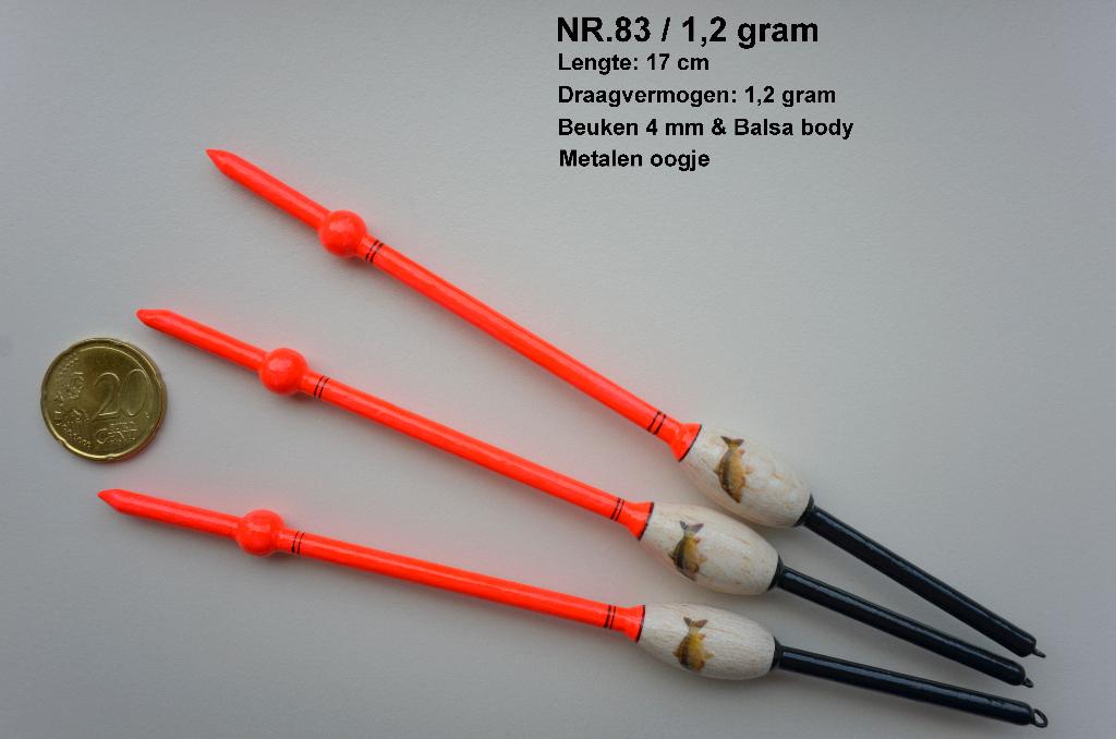 KARPERDOBBER HANDBUILT NR. 83 / 1,2 gram, Watersport en Boten, Ophalen of Verzenden, Nieuw, Dobber of Lood