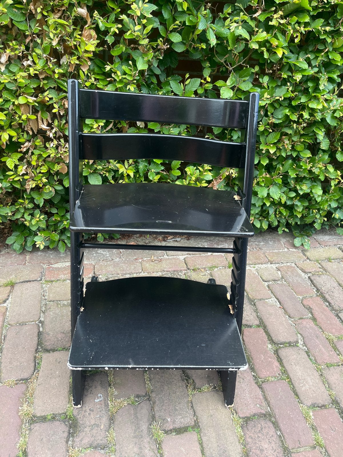 Zwarte meegroeistoel, verstelbaar Tripp Trapp zwart, Ophalen, Gebruikt, Meegroeistoel