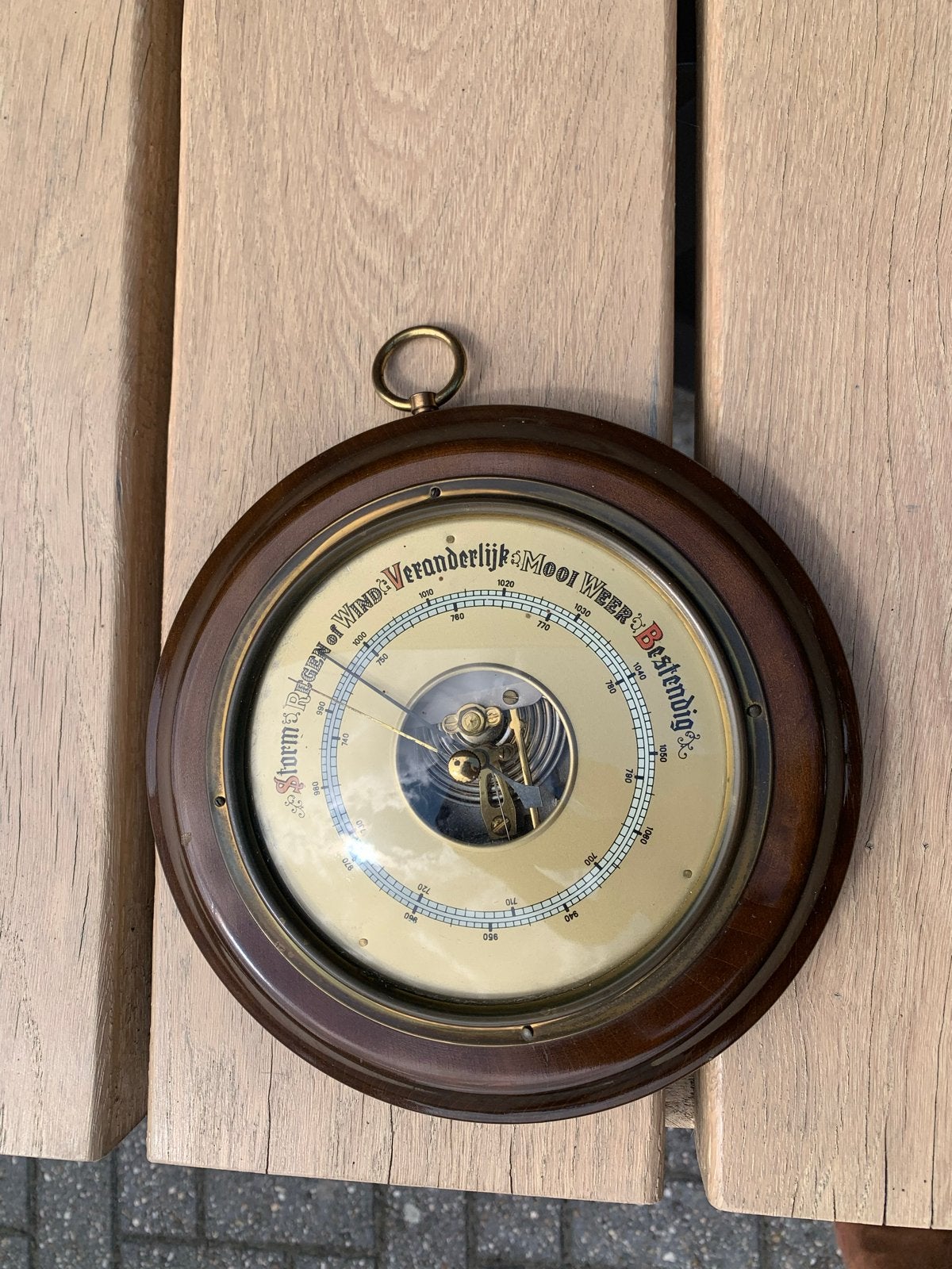 Antieke Barometer - Klassiek Weerstation, Ophalen of Verzenden, Gebruikt, Barometer