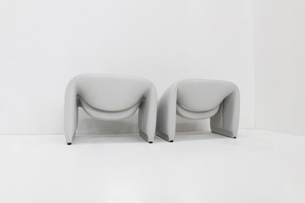 Set van 2 Artifort Groovy fauteuils F598 Pierre Paulin, Huis en Inrichting, Fauteuils, Design, Ophalen of Verzenden, 50 tot 75 cm