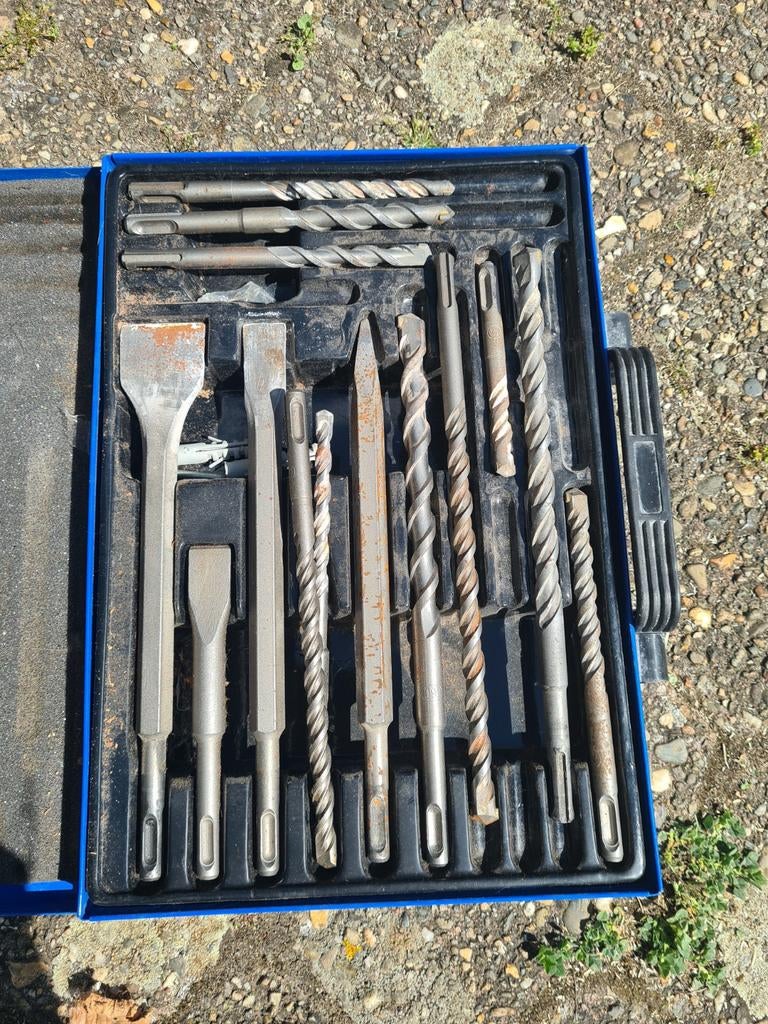 SDS Boor- en Beitelset in Koffer, Ophalen of Verzenden, Gebruikt, Boor- en/of Breekhamer, Klopboormechanisme