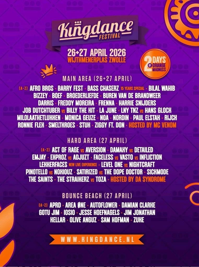 Kingdance 3 tickets, Tickets en Kaartjes, Evenementen en Festivals, Twee personen