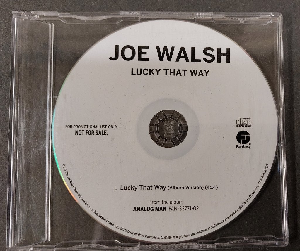 Joe Walsh PROMO CD met Ringo Starr Lucky that way The Eagles, Eerste persing, Pop, Ophalen of Verzenden, Single