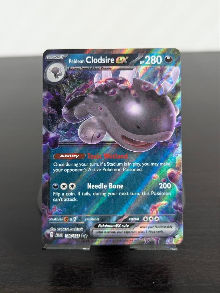 Paldean Clodsire ex (PAL 130) Paldea Evolved Pokémon Kaart, Ophalen of Verzenden, Zo goed als nieuw, Losse kaart, Foil
