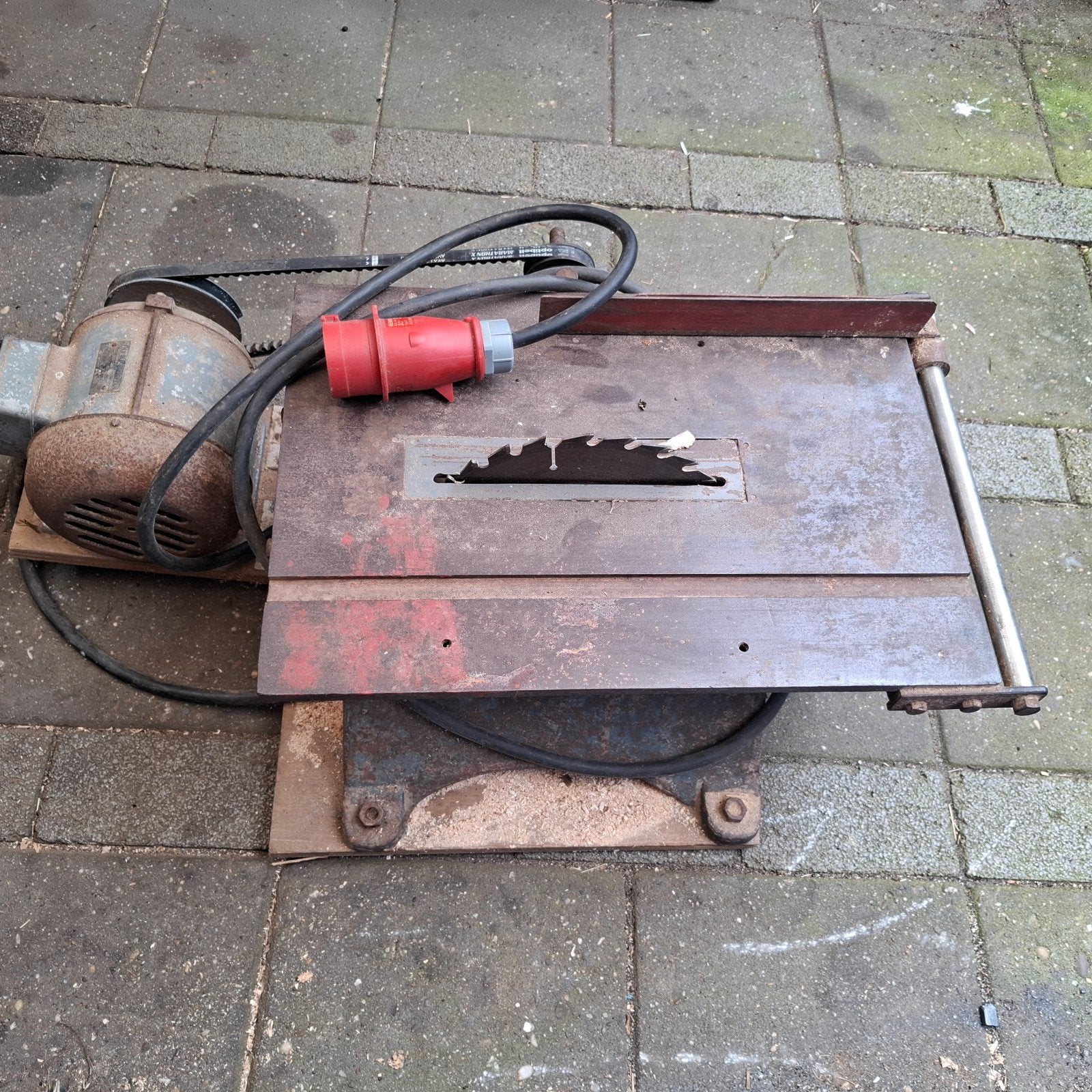 Oude Cirkelzaag - Siemens-Schuckert Motor, Gebruikt, Cirkelzaag, 70 mm of meer, Ophalen of Verzenden