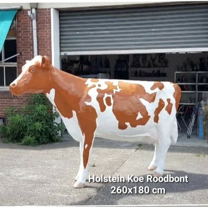 XL koe beeld 260 cm – beelden koeien met logo of in kleur, Ophalen, Nieuw, Kunststof, Dierenbeeld
