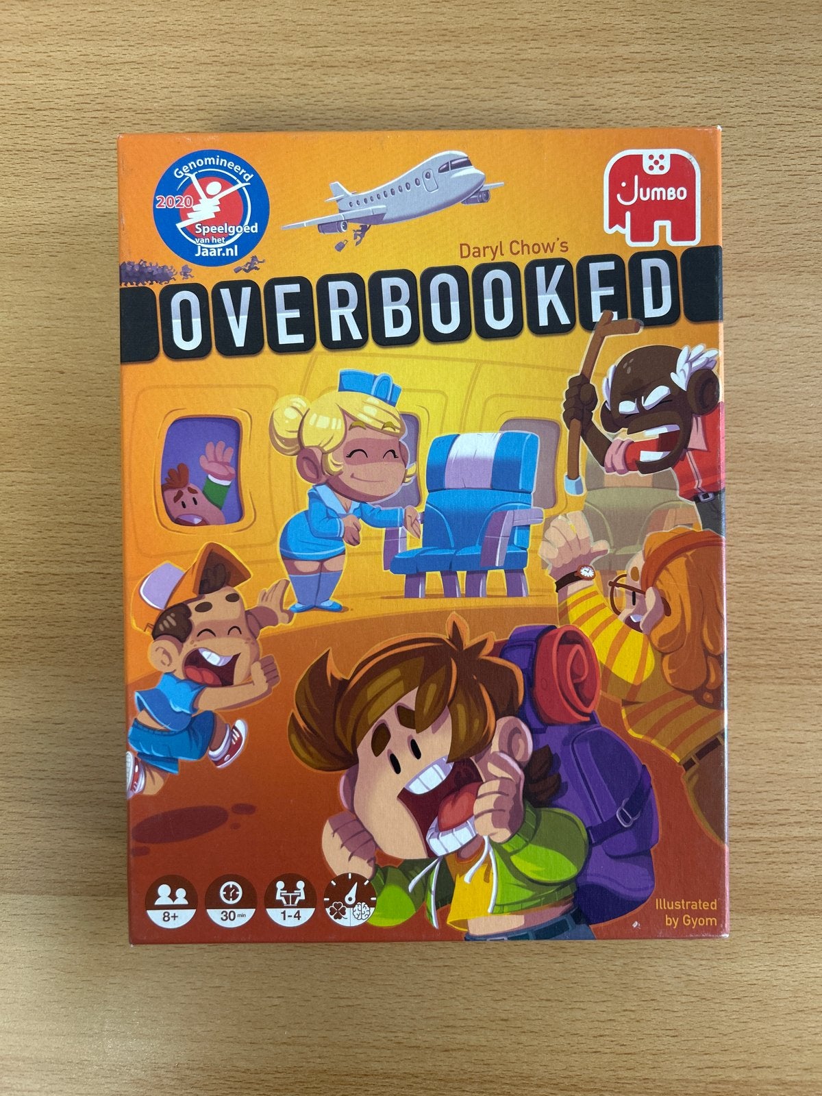 Overbooked Bordspel - Zo goed als nieuw, Hobby en Vrije tijd, Drie of vier spelers, Ophalen of Verzenden, Zo goed als nieuw