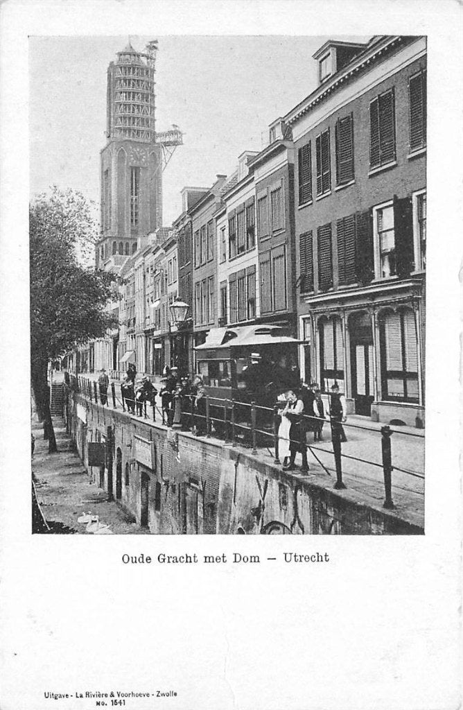 701-171-049 Utrecht Oude Gracht met Dom, Ophalen of Verzenden, Voor 1920, Utrecht