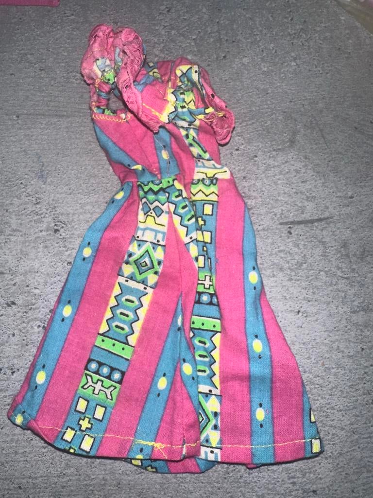 675 Vintage Barbie Jurk - Kleurrijk Patroon, Ophalen of Verzenden, Zo goed als nieuw