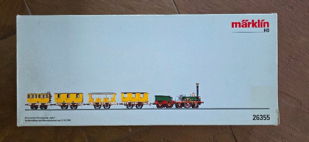 Märklin 26355 H0 5-delige treinset Der Adler 1935 Nieuwstaat, Wisselstroom, Treinset, Ophalen of Verzenden, Zo goed als nieuw