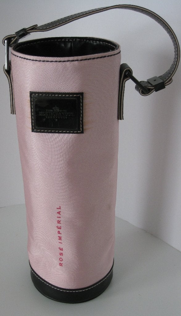 Moet & Chandon Koeler/Champagnekoeler roze canvas + handvat, Overige typen, Ophalen of Verzenden, Zo goed als nieuw, Roze