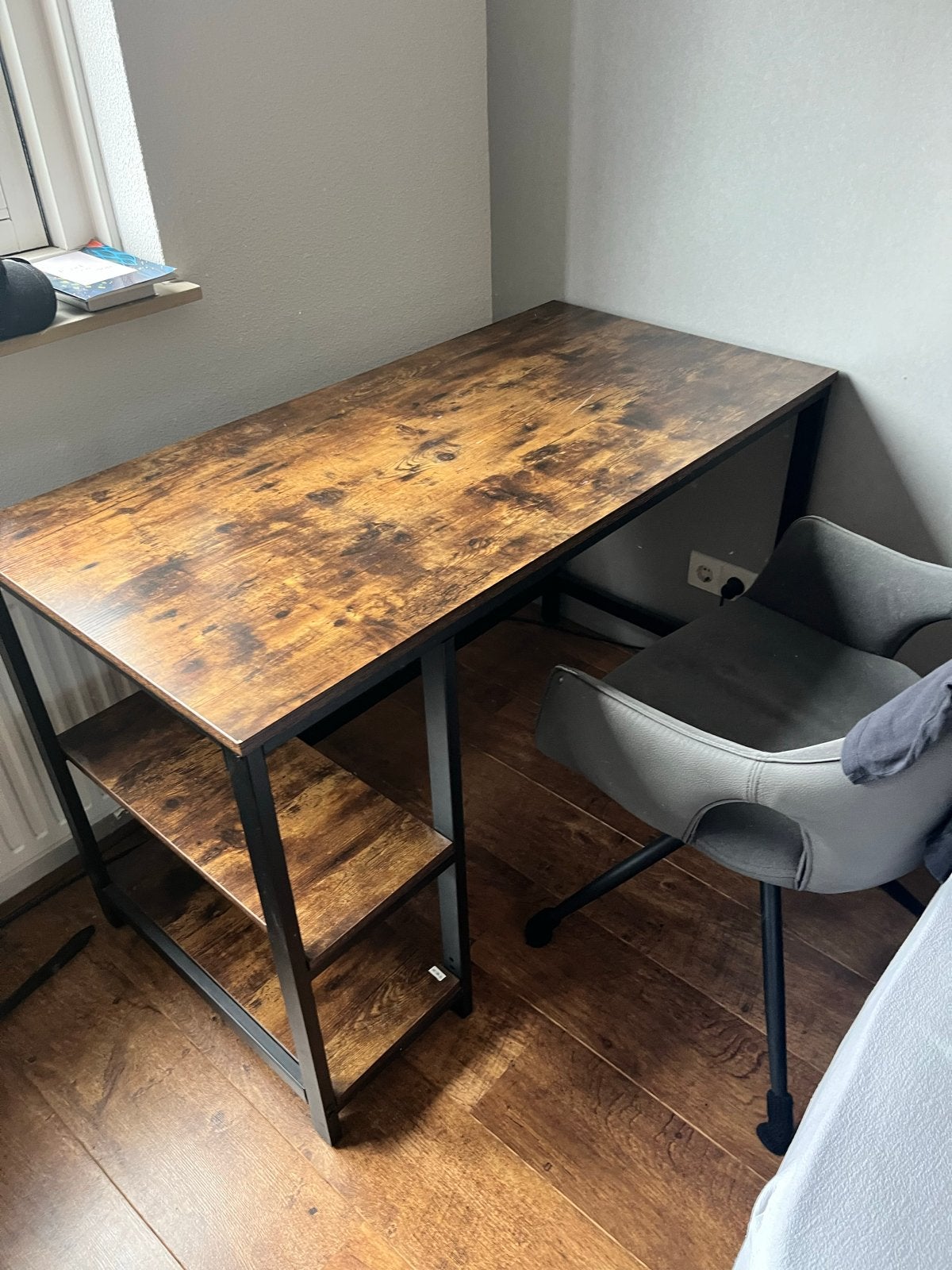*MOET WEG*Bureau met opbergplanken - 120x60x76 cm, Huis en Inrichting, Ophalen, Opbergruimte, Hout, Bruin