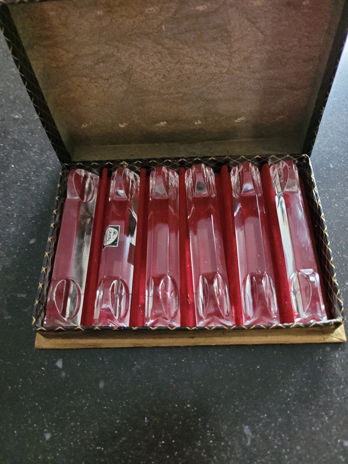 Set van 6 Kristallen Messenleggers - Crystal Maastricht, Ophalen of Verzenden