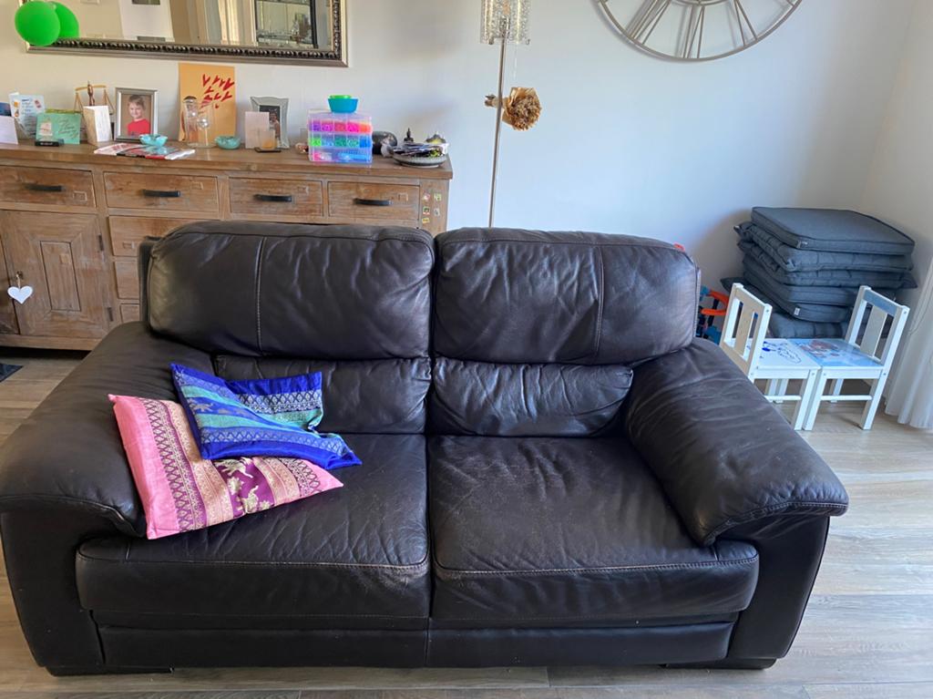 Gratis 2x 2-zits bankstel, Ophalen, 150 tot 200 cm, Tweepersoons, Zo goed als nieuw
