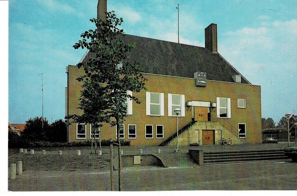 Genemuiden, Gemeentehuis, Verzamelen, Ansichtkaarten | Nederland, Ophalen of Verzenden, 1960 tot 1980, Ongelopen, Overijssel