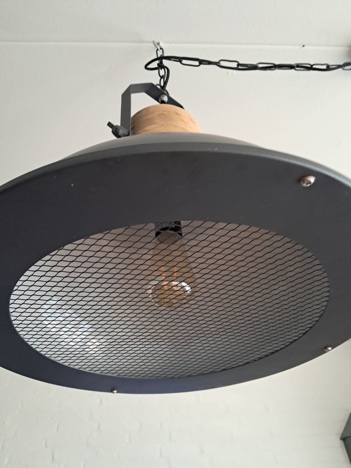 Set  van 3 lampen Industriële stijl, Huis en Inrichting, Ophalen, Gebruikt, E27 (groot), Industrieel