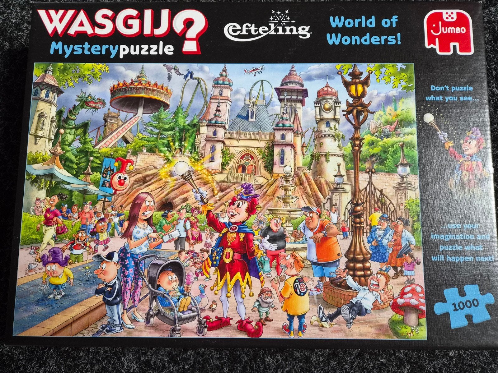 Wasgij Mysterypuzzel Efteling World of Wonders 1000 stukjes, Een of twee spelers, Ophalen, Zo goed als nieuw, Jumbo