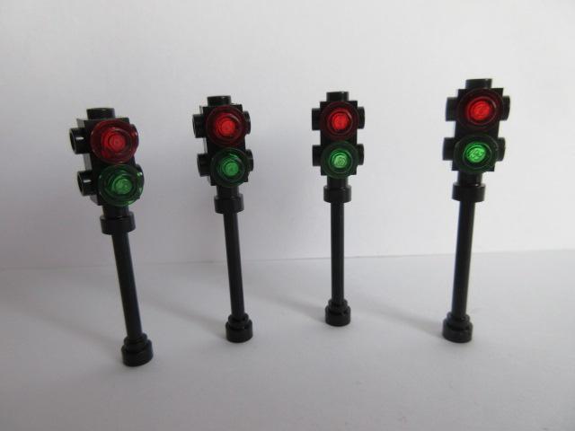 nr. 1236, 4 stoplichten, verkeerslichten., Ophalen of Verzenden, Zo goed als nieuw, Complete set, Lego