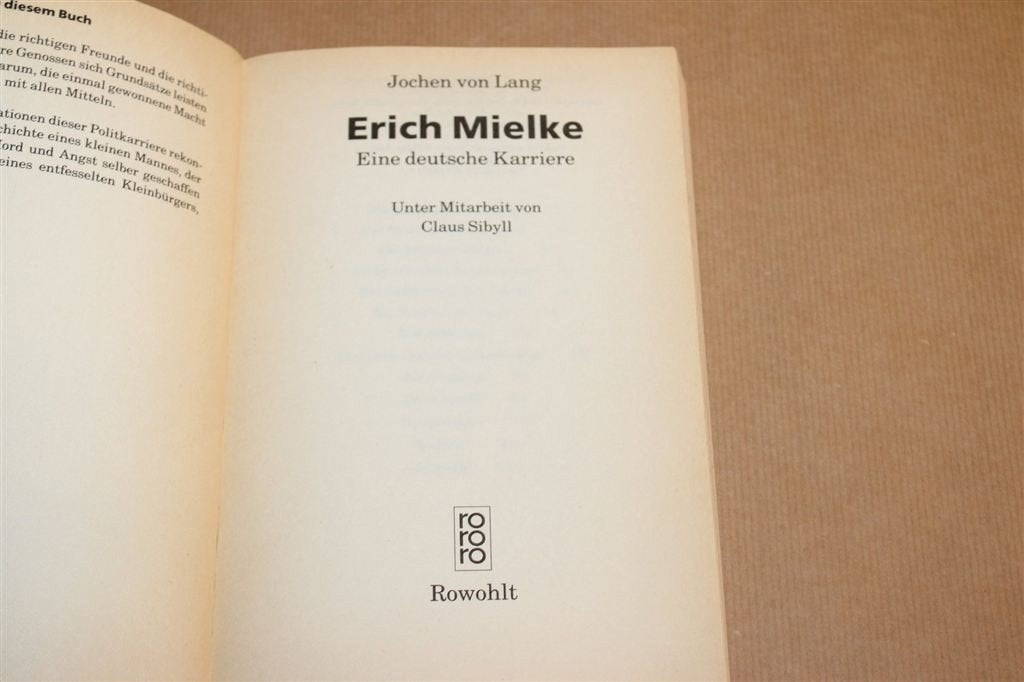 Erich Mielke — Jochen von Lang, DDR Stasi-Chef Biografie, Boeken, Geschiedenis | Wereld, Ophalen of Verzenden, Gelezen, Europa