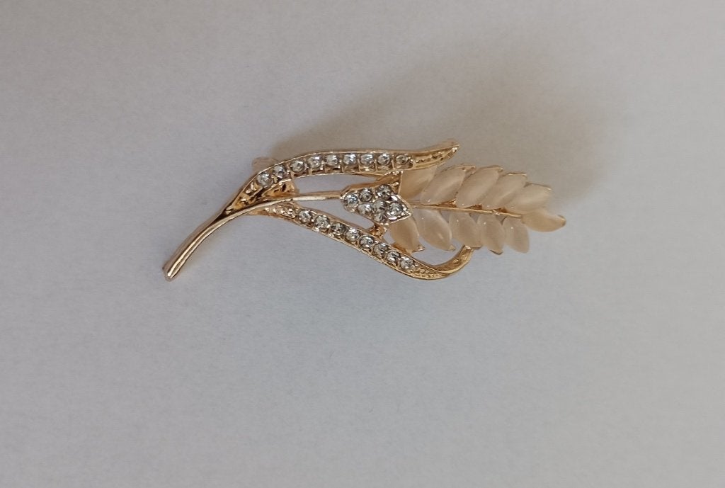 Tarwe-aar broche, Overige materialen, 4 tot 7 cm, Overige kleuren, Nieuw