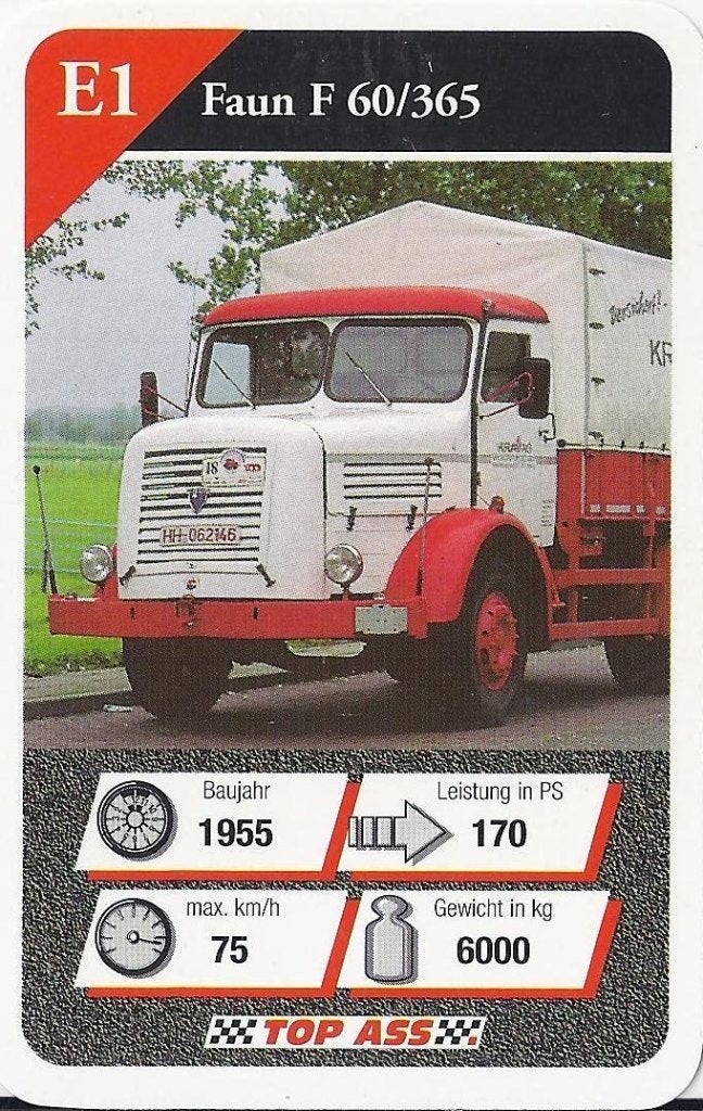 Kw2910 autokaartje e1 faun f 60/365, Ophalen of Verzenden, Zo goed als nieuw, Auto's