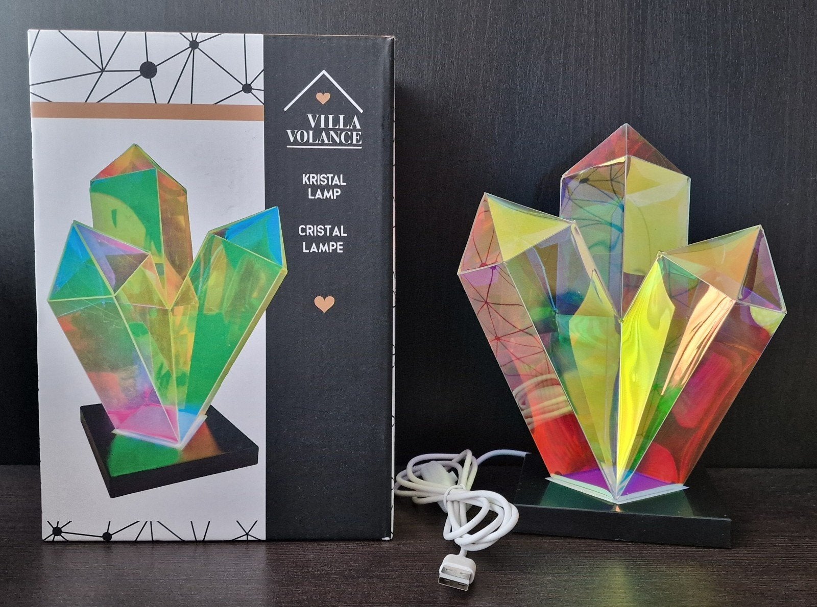 Villa volance 3d crystal led lamp, Ophalen, Gebruikt