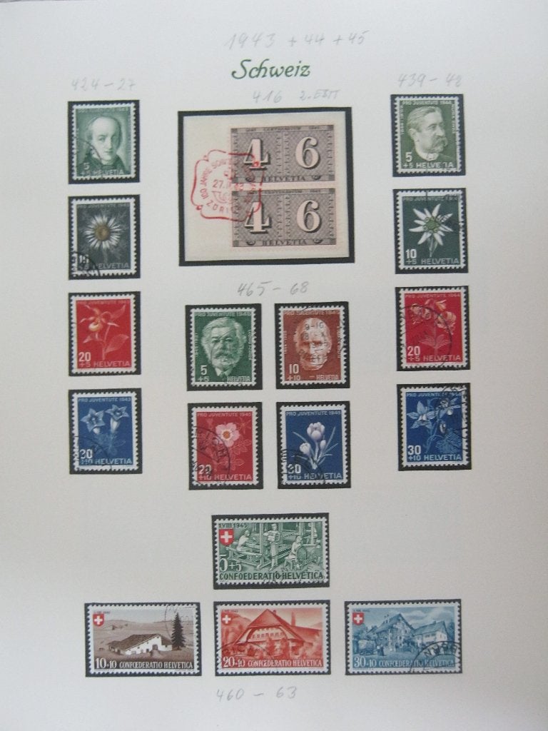 Borek album met verzameling Zwitserland 1941/1981 - LEES -, Verzenden, Buitenland