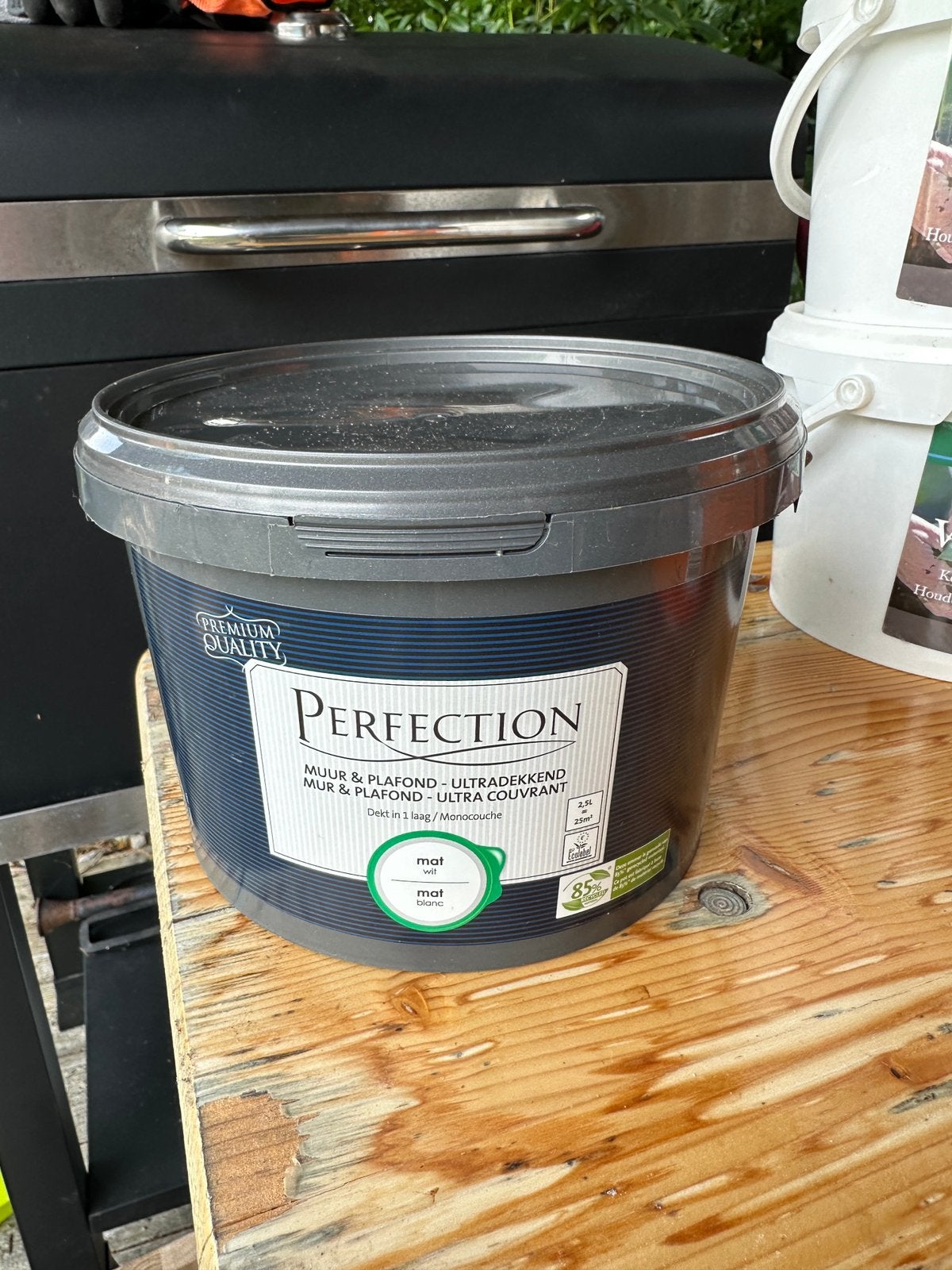 2,5L witte verf van perfection, Doe-het-zelf en Verbouw, Verf, Beits en Lak, Wit, Nieuw, Ophalen of Verzenden, Verf