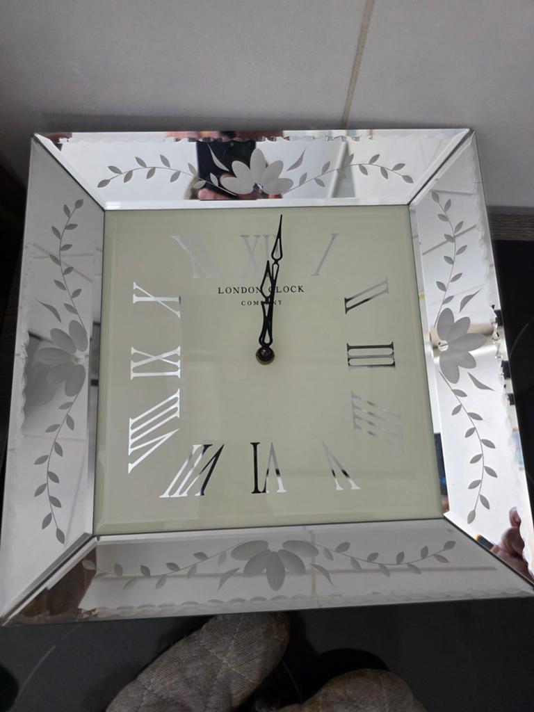 London Clock Company Spiegel Wandklok, Ophalen of Verzenden, Gebruikt, Analoog, Wandklok