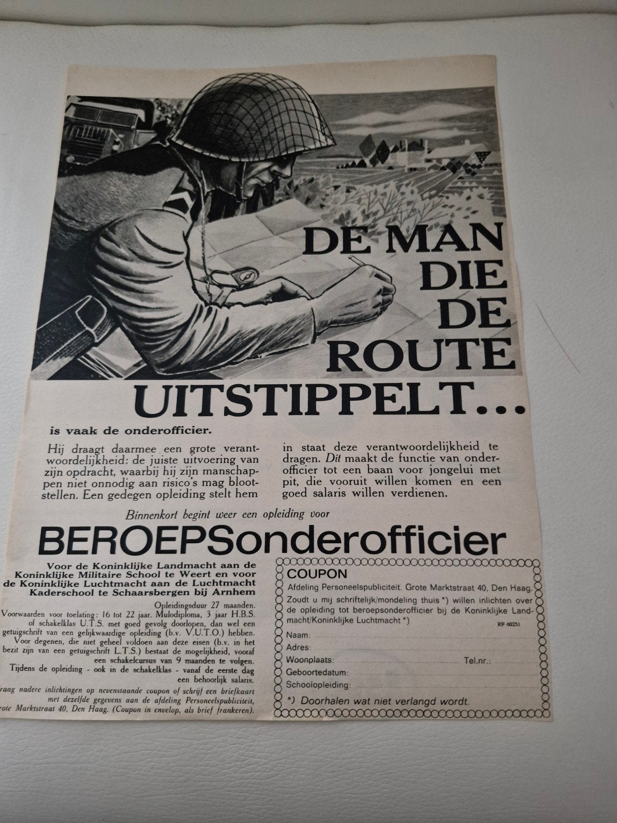 Advertentie Defensie Beroepsonderofficier, Ophalen of Verzenden, 1980 tot heden, Tijdschrift