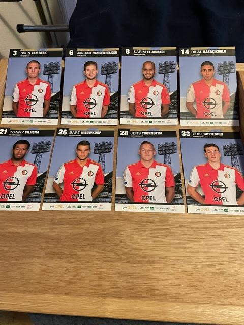 Te koop: feyenoord spelers-kaarten 2015-2016 zgan!!, Ophalen of Verzenden, Zo goed als nieuw, Feyenoord, Spelerskaart