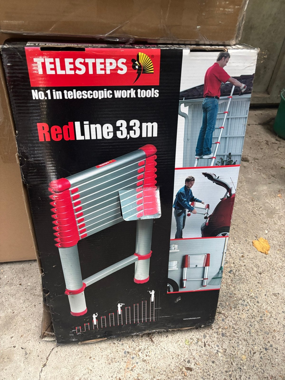 Telesteps Telescopische Ladder 3,3m - Gebruikt, Doe-het-zelf en Verbouw, Gebruikt, Ophalen of Verzenden, Ladder, Opvouwbaar of Inschuifbaar